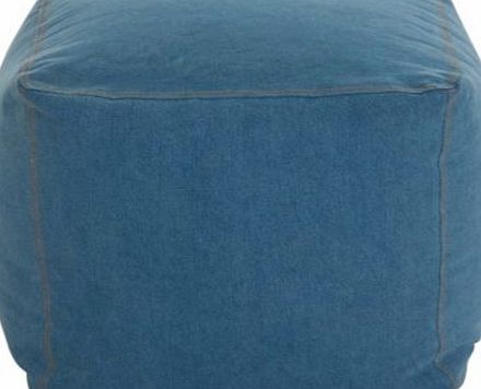 Unbranded Beanbag Cube - Light Denim