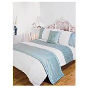 Unbranded Bedcrest Bed In A Bag Rose Sequin Aqua Kingsize