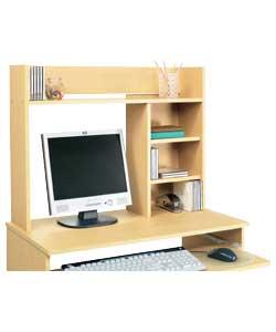 Beech Effect Workstation Hutch