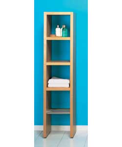 Seattle floor standing storage shelf unit in beech