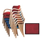 Beech Stacking Armchair-Burgundy