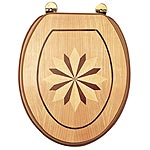 Beech Veneered Maple Leaf 2-Piece Toilet Seat