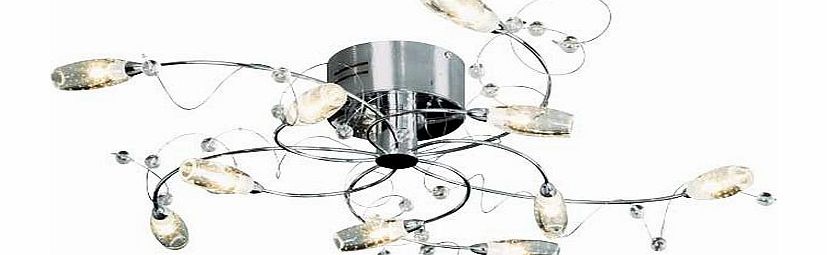 Unbranded Belize 10 Light Ceiling Fitting - Silver