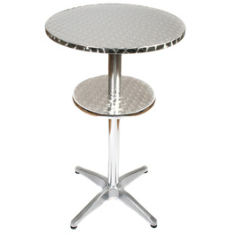 Cafe Bar Table 60cm dia Aluminium - This modern and stylish bar table has a welded frame for extra s