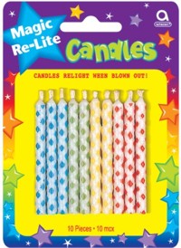 Unbranded Candles: Magic Re-Lite Diamond Dots Pk10