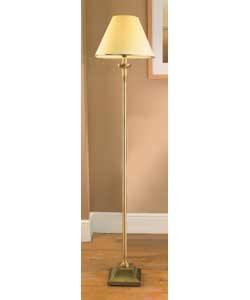 Candlestick Floor Lamp - Antique Brass Finish