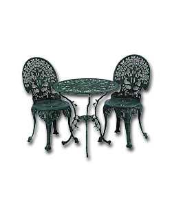 Cast Aluminium 3 Piece Bistro Set