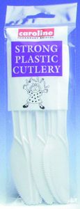 Unbranded Catering: White Plastic Knives Pk8