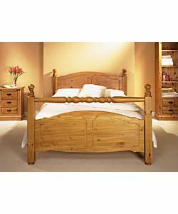 Caversham Solid Pine Kingsize Bed/Rail End/Sprung Mattress