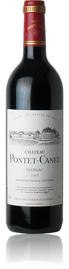 Unbranded Chandacirc;teau Pontet Canet 1995 Pauillac, 5andegrave;me Cru Classandeacute; (75cl)