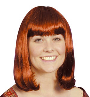 Cheerleader wig, auburn