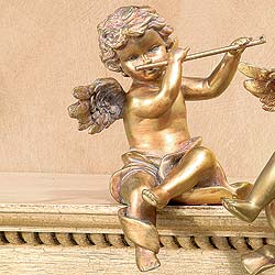 Cherub Shelf Sitter with Flute