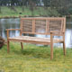 A good-sized bench made from elegant teak.