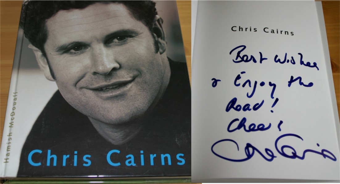 CHRIS CAIRNS SIGNED HARDBACK AUTOBIOGRAPHY