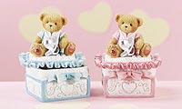 Christening Covered Box - Girl Ornament