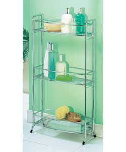 Chrome Finish Freestanding 3 Tier Caddy