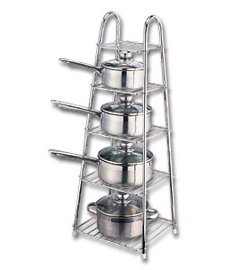 Chrome Finish Pan Stand