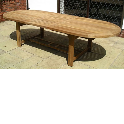 Unbranded Chunky Extending Teak Table Rectangular 1.8m -