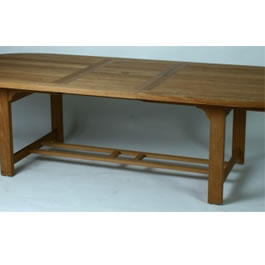 Unbranded Chunky Extending Teak Table Rectangular 2.4m - 3m