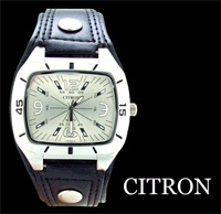 Citron Mens Quartz Watch with Silver Face