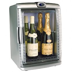 20 litre capacity mini fridge with see-through door