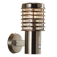 Clipper Louvred Clear Cylinder Lantern PIR 100W