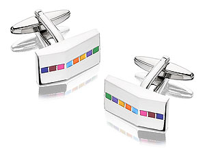 Unbranded Colour-Palatte-Swivel-Cufflinks-014509