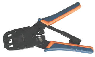 For use with RJ-11  RJ-12  RJ-45 and DEC crimp plugsIntegral cable cutter/stripper