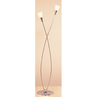 Como 2 Light Floor Lamp Polished Chrome Finish