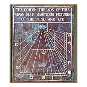 Copper Vertical Sun Dial Garden Ornament