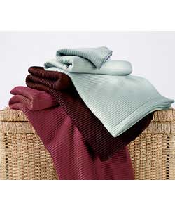 Cord Effect Soft Fleece Throw - Chocolate