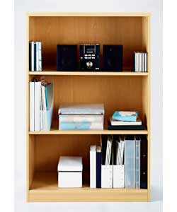 Size (H)122.5, (W)80, (D)39.3cm.Particle board.Beech effect.2 internal adjustable shelves.Slim silve