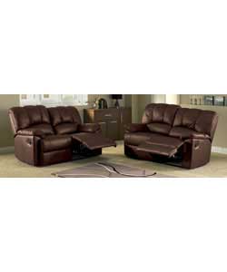 A comfortable and classic split back style upholstered in corrected grain leather on wearing surface