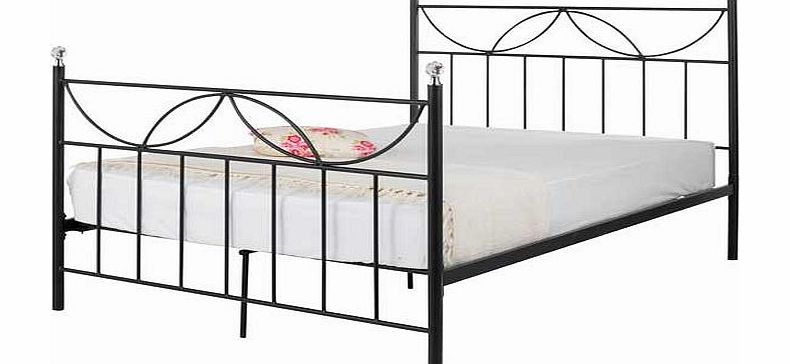 Unbranded Crystal Double Bed Frame - Black