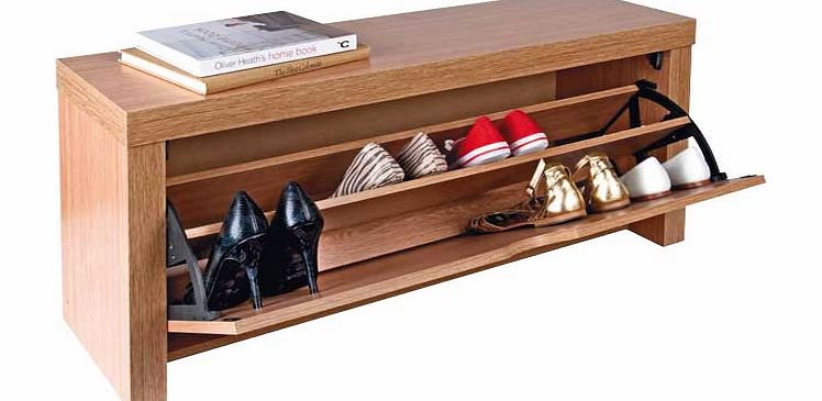 Unbranded Cuban Shoe Storage Cabinet - Oak Effect