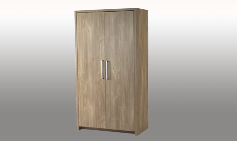 Unbranded Cubic Oak effect 2 door Wardrobe