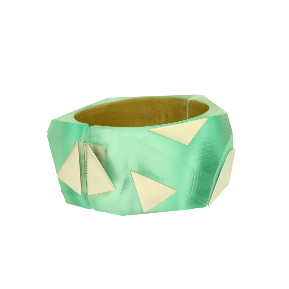 Unbranded Cubist Mirror Bangle - Mint