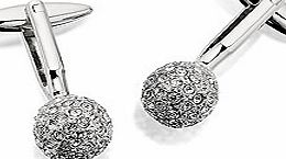 Unbranded Cyrstal Set Ball Cufflinks - 015356