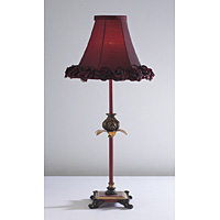 Unbranded DABAR4358 X - Burgandy Table Lamp