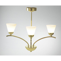 Unbranded DABOW0375 - 3 Light Antique Brass Ceiling Light