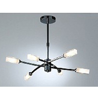 Unbranded DACOO0667 - 6 Light Black Chrome Ceiling Light