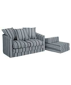 Unbranded Daniella Sofabed and Chairbed - Charcoal Stripe