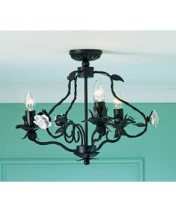 Danube 3 Light Ceiling Fitting - Black