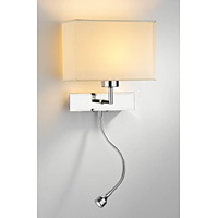 Unbranded DARAMA0750/S1025 - Chrome and Cream Wall Light