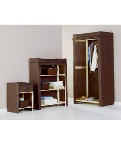 Unbranded Dark Brown Single Wardrobe Package