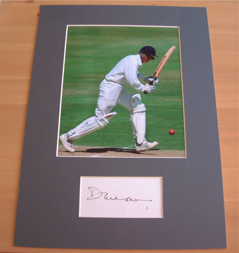 DAVID GOWER SIGNATURE - MOUNTED 14 x 10