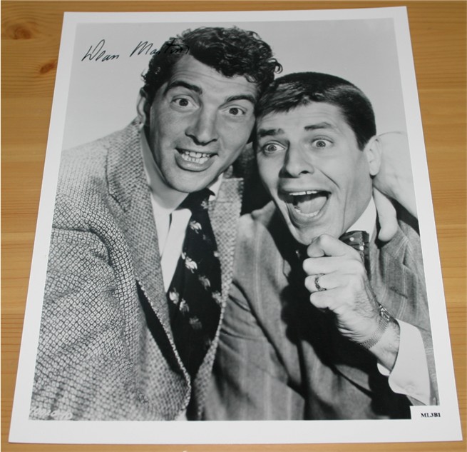 DEAN MARTIN HAND SIGNED 10 x 8 INCH PHOTO