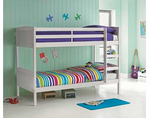 Unbranded Detachable White Bunk Bed with Elliott Mattress