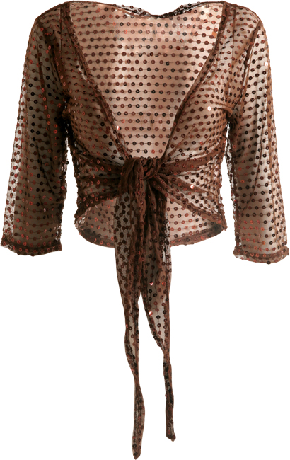 Devaki Sequin tie front shrug