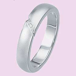 Diagonal Line Diamond Ring